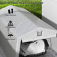 Outsunny 11' x 20' Portable Garage, Heavy Duty Carport Canopy with Ventilation Windows and Large Roll-up Door, Grey