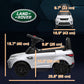 Qaba 2 in 1 6V Land Rover Licensed Electric Car for Kids, Sliding Car with Music Horn Headlights, for 18-60 Months White