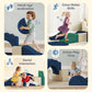 Qaba 7-Piece Baby Soft Play Set, Indoor Soft Play Gym Activity Play Set for Crawling, Sliding and Playing, Navy Blue