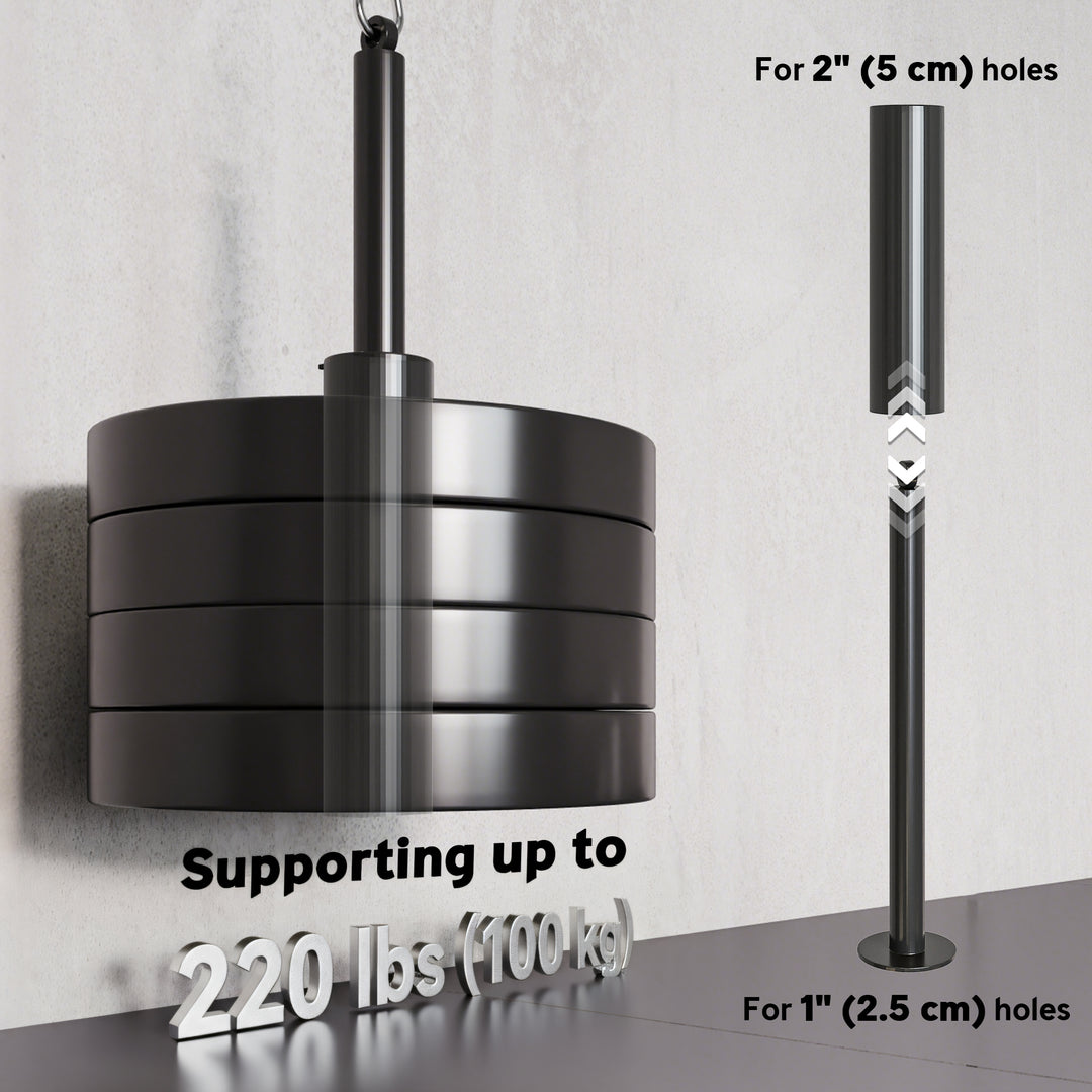 Soozier Weight Cable Pulley System for Home Gym with Universal Loading Pin for LAT Pull Down, Biceps Curl Workout