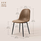 HOMCOM Retro Dining Table Chairs Set of 4, PU Leather Upholstered Kitchen Table Chairs for Living Room, Bedroom