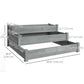 Outsunny 49"x49"x22" 3-Tier Raised Garden Bed Wooden Planter Kit Elevated Plant Box Stand for Yard & Patio, Natural
