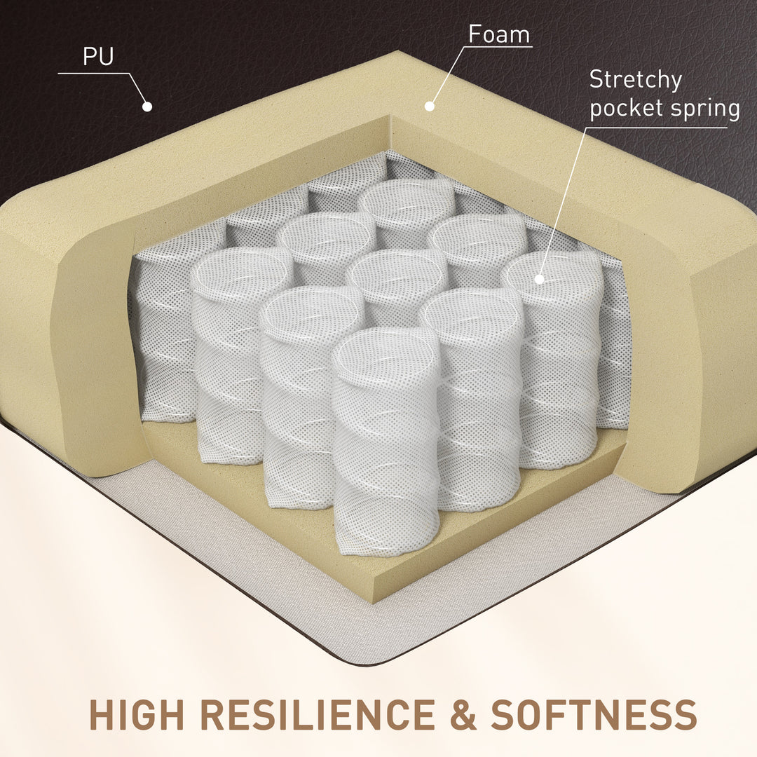 HOMCOM Massage Recliner Chair, Swivel Nursery Rocker Chair, Manual Reclining Sofa with 8 Vibration Points, PU Leather, Cup Holders, Side Pockets, for Living Room, Black