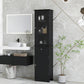 kleankin Tall Bathroom Cabinet, Bathroom Storage Cabinet with Drawers, 2 Doors and Adjustable Shelves, White