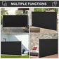 Outsunny 118" x 63" Retractable Side Awning Patio Outdoor Folding Privacy Screen with Resistance to UV Rays & Wind, Grey
