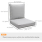 Outsunny Patio Chair Cushions, Thick Deep Seat Outdoor Seat Cushion with Back Cushion, Light Green