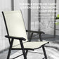 Outsunny 4-Piece Folding Chair Set for Relaxing on Patio Balcony Garden, Comfortable Outdoor Furniture with Armrests, Brown