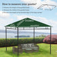 Outsunny 10' x 10' Square Gazebo Canopy Replacement UV Protected Top Cover Sun Shade Coffee