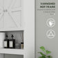 HOMCOM Over The Toilet Cabinet, Modern Bathroom Above Toilet Storage with Barn Doors and Open Shelf, White